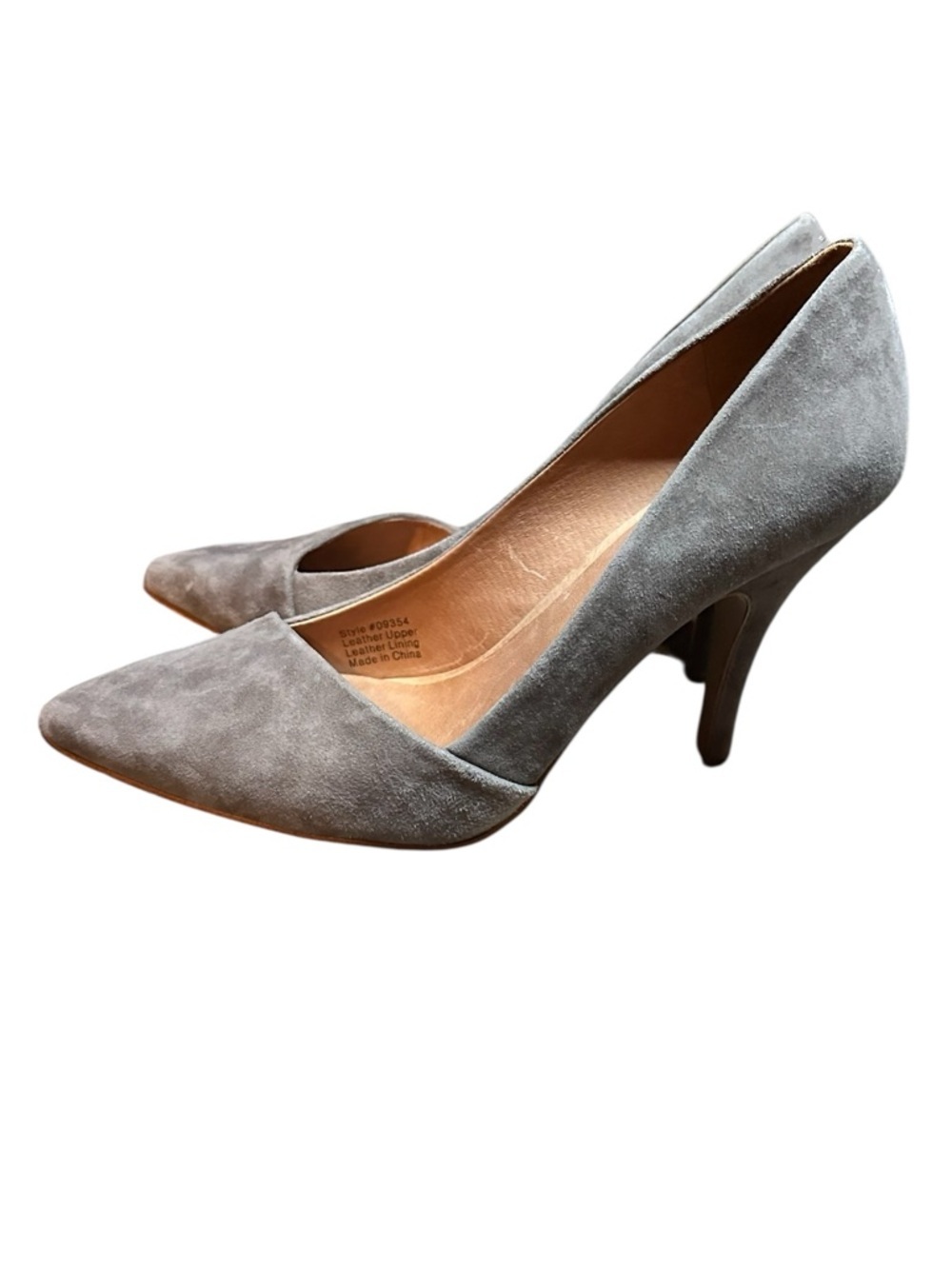Madewell Mira suede heels taupe 8 - Picture 4 of 5
